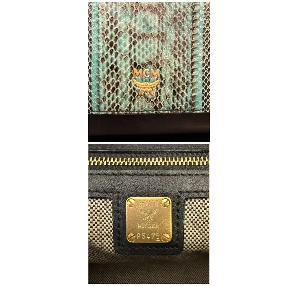 EUC Authentic MCM Leather and Python Crossbody Shoulder or Clutch Bag